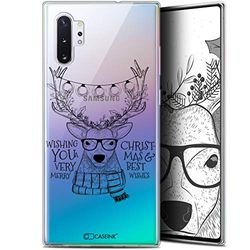 Caseink fodral för Samsung Galaxy Note 10+ / Plus (6.8) [gel HD-mönster tryckt i Frankrike 2017 julkollektion hipster hjort design - mjuk - ultratunn]