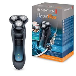 Remington Rasoio elettrico Barba - Utilizzo su asciutto e bagnato - Rasoio a Testine Rotanti flessibili, nero/blu, Rasoio a Testine rotanti HyperFlex Aqua XR1430