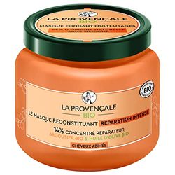 La Provencal - intensiv reparationsmask - mångsidig - 14% reparationskoncentrat - ekologisk havtorn och ekologisk olivolja AOP Provence - för skadat hår - 330 ml