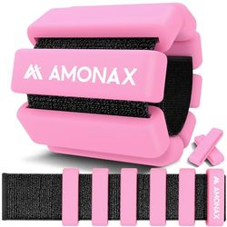 Amonax justerbara handledsvikter 0,9 kg rosa