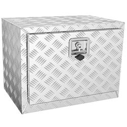 VEVOR Underbody Truck Box, 24 "× 14" × 16" Pickup Opbergdoos, Heavy Duty Aluminium Diamond Plate Gereedschapskist met slot en sleutels, Waterdichte Trailer Opbergdoos met T-handvat vergrendeling voor