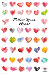 Empire 541 208 Hearts - Segui Il Tuo Cuore - Amore Love Hearts Poster Poster - Maxi Formato Poster 61 x 91.5 cm