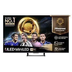 Hisense TV 50" Mini-LED 144Hz 4K 2025 50U72Q, Smart TV VIDAA U8, Dolby Vision IQ, HDR 10+ Adaptive, 144Hz Game Mode PRO, Dolby Atmos 2.1 con Subwoofer, Alexa Built-in, VIDAA Voice, lativù 4K, 50''