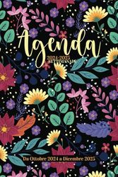 Agenda 2024-2025 Settimanale: 15 mesi da Ottobre 2024 a Dicembre 2025 | Una settimana in due pagine | Formato A5.