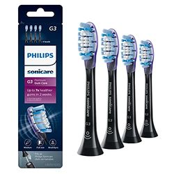 Philips Sonicare HX9054/95 Lot de 4 têtes de brosse à dents de rechange G3 Premium Gum Care Noir