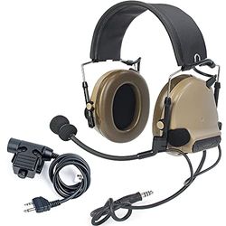ZTAC Offizieller Store: ZTactical Comta III Headsets (Z051-DE) + U94 zPTT Kenwoo Push-to-Talk (Z113KEN) Geräuschreduzierung Kopfhörer WalkieTalkie Dual zPTT für militärisches Radio