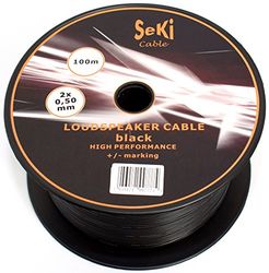 Luidsprekerkabel zwart 2x 0,50 mm² 100 m spoel