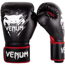 Venum Contender - Luvas de boxe para crianças, cor preta / vermelha, tamanho 8 oz