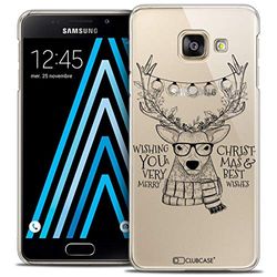 Caseink - fodral för Samsung Galaxy A3 2016 (A310) [Crystal HD Motif Christmas 2017 Design hipster hjort - hård - ultratunn - tryckt i Frankrike]