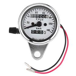 Motorfiets dubbele kilometerteller snelheidsmeter nachtlicht, universele motorfiets snelheidsmeter kilometerteller 12V nachtkijkteller kilometers tafel