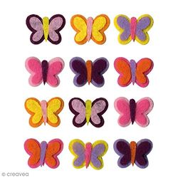 Artemio Butterfly Shape with Felt Decoration – 12 pcs