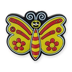 MyGrips gm116 Niños Muebles botón Mariposa para Puerta botón/nauf, Amarillo/Negro
