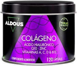 Collagène et Acide Hyaluronique - 120 Gélules - Peptide de Collagène - Collagène Hydrolysé + Acide Hyaluronique + Coenzyme Q10 + Vitamines A, C, D, B12 + Zinc - Peau, Os, Articulations - Anti-âge