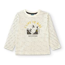 Top Top Costripe T-shirt, antraciet, 4-5 jaar voor kinderen