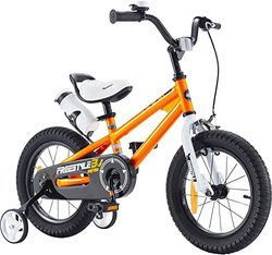 RoyalBaby Freestyle Vélos Enfants Unisex-Youth, Orange, 14 Zoll mit Stützrad