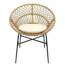 Kare Chaise Design Bali, Chaise de Jardin, Coussin de siège, Hauteur d'assise 44 cm
