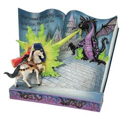 Jim Shore Enesco Dianey Traditions 6013068 Książę Philip and Dragon Storybook Figurine 16,5 cm