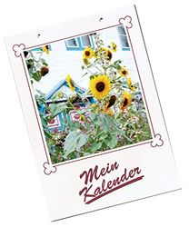 folia 2304 permanente kalender om zelf vorm te geven, DIN A4-formaat, wit papier, 1 voorblad en 12 maandbladen met ruimte voor foto's, afbeeldingen of zelfgeschilderd