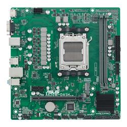 ASUS PRO A620M-DASH-CSM moderkort AMD Micro ATX, DDR5 Socket AM5, 4 SATA 6Gb/s, M.2-kortplats, Realtek Ethernet, DisplayPort, HDMI, USB 3.2 Gen 2 och Type-C