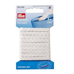 Prym - Prym Wit (6 mm, 3 m) plat elastisch - 1 Stuk