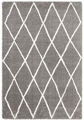 Elle Decor High Pile Carpet, Grey Cream, 120x170 cm