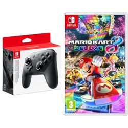 Nintendo Switch - Pro Controller & Mario Kart 8 Deluxe Switch