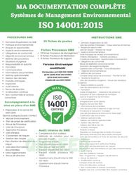 MA DOCUMENTATION COMPLÈTE ISO 14001 VERSION 2015: Système de Management Environnemental SME