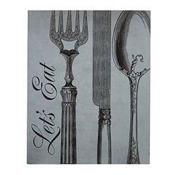Premier Housewares Let's Eat Wall Plaque - Blue