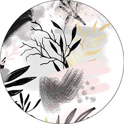 Bonateks, Round Digital Printed Mouse Pad, Non-Slip Base, for Office and Home, Diameter:22cm