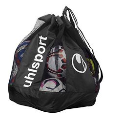 uhlsport mesh tyg balväska svart 35 x 15 x 48 cm