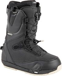 Nitro Snowboards Cave TLS Step On All Mountain Freestyle Freeride Sistema de Cordones Rápidos Barco de Snowboard, Mujer, Beige y Negro, 28.0