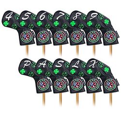 Lot de 11 Housses de tête de Golf en Fer pour Club de Golf - Noir - pour Titleist Callaway Taylormade