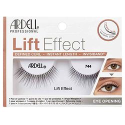 Ardell Pestañas Postizas Naturales Borde Invisible | Lif Effect 744 | Rizo Definido - Invisiband | 1 Par de Pestañas