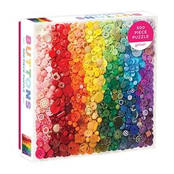 Galison Mudpuppy 735360146 Rainbow Buttons 500 Piece Puzzle