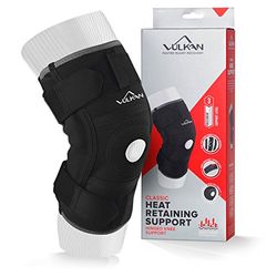 Vulkan Classic Stabilised Knee Support, Medium, Knee Sleeve for Patella Support, Hinged Knee Brace for Meniscus Tears and ACL Injuries,Open Knee Brace for Athletes,Working Out and Exercising, Large