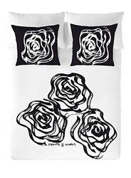 Devota & Lomba rosas capa de nórdico, algodão, multicolor, cama 150 cm