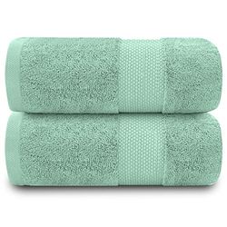 GC GAVENO CAVAILIA Soft Bath Towel Set | 2 Pieces Egyptian Cotton Bathroom Towel | 700 GSM Hotel Collection Towels | Water Absorbent Towels Sets, Duck Egg, 70X125