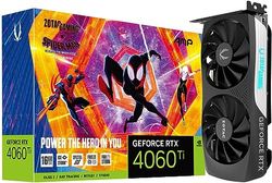 Zotac GeForce RTX 4060 Ti AMP Spider-Man-Edition - Across The Spider-Verse Bundle, 16GB GDDR6, HDMI, 3X DP