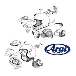 ARAI Ricambio Casco Da Moto Imbottiture Per La Guancia per RX-7V Eco Pure casco 20MM