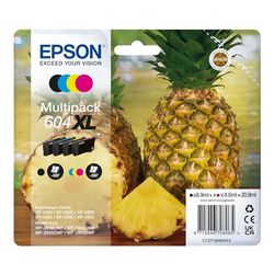 Epson 604XL Serie Ananas - Cartucce per stampante getto d'inchiostro, Multipack 4 colori (Nero, Ciano, Magenta, Giallo), Formato XL, Stampe affidabili casa e ufficio, Confezione Retail
