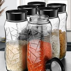 WELL HOME MOBILIARIO & DECORACIÓN Set di barattoli (6 pezzi) 100% vetro 10x26cm
