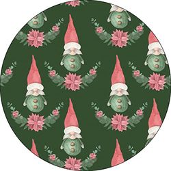 Bonateks, Ronde digitaal bedrukte muismat, antislip onderkant, voor kantoor en thuis, diameter: 22 cm