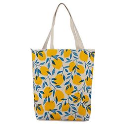 Puckator CBAG81 Amalfi Lemon Reusable Zip Up Cotton Bag