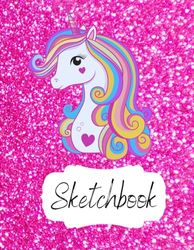 Unicorn Glitter Sketchbook (Pink)