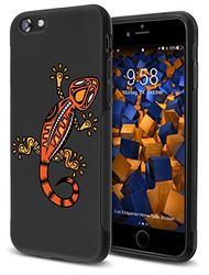 mumbi Hoes compatibel met iPhone SE 2022 / SE 2020/7 / 8 mobiele telefoonhoes dubbele grip met Gecko, zwart