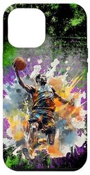 Ragazzi Basket Bambini Acquerello Cerchi Maschio Colorato Custodia per iPhone 12 Pro Max