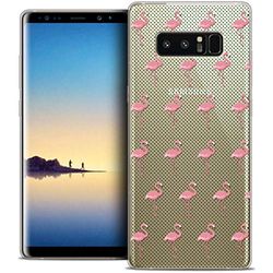 Caseink fodral för Samsung Galaxy Note 8 (6.3) fodral [kristallgel HD mönster kollektion mönster design flamingos rosor prickar - mjuk - ultratunn - tryckt i Frankrike]