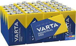 Varta Pilha alcalina industrial de 9 V, pilhas alcalinas 6LR61, embalagem de 20 unidades