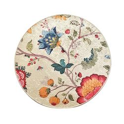 Tappeto da bagno fiori arancioni e blu