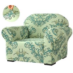 SU SUBRTEX Soft Stretch Sofa Cover 1 Piece Covers for Living Room Furniture Protector Elastic Couch Slipcovers for Kids/Dogs(Chair, Green)